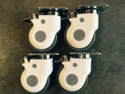 4&#034; Ultra Modern Caster Set; 4 Swivel Caster With Total Lock On Polyurethane