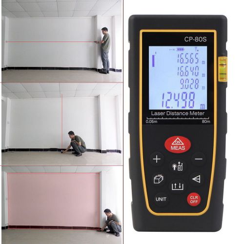 80M Handheld LCD Digital Laser Distance Meter Rangefinder Measure 2Feet-267Feet