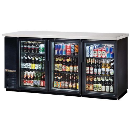 Back Bar Cooler Three-Section True Refrigeration TBB-24-72G-LD (Each)