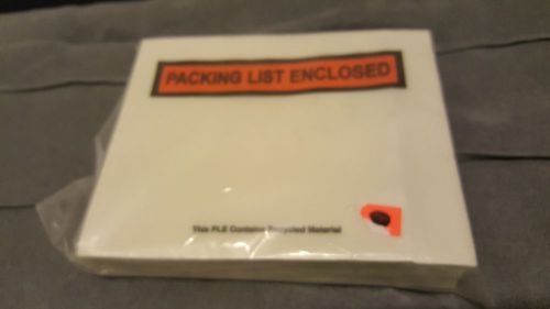 100 Packing List Enclosed slip Holders Envelope 4 1/2&#034; x 5 1/2&#034; Pouch