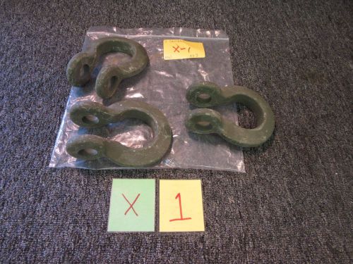 3 green metal shackles 6-1/2&#034; hoist rigging 19207-12368441 military surplus new for sale