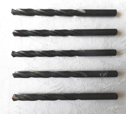 Five (5) Letter J High Speed Black Oxide Jobber Length Drill Bits