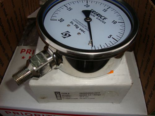 New trerice ds83ss4002la010 4&#034; d83ss gauge 30-0 vac range for sale