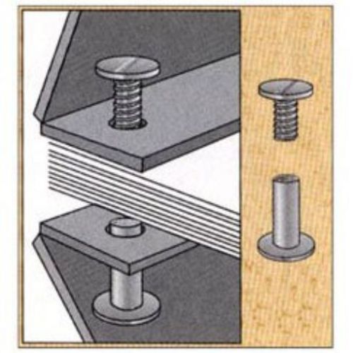 3/4 in. Aluminum Chicago Screws/Screw Posts Qty 100 sets