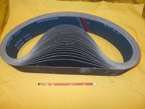 25 NEW SANDING BELTS 3&#034; x 41 1/2&#034; x 220 grit sander abrasive APABRASIVES SCP31