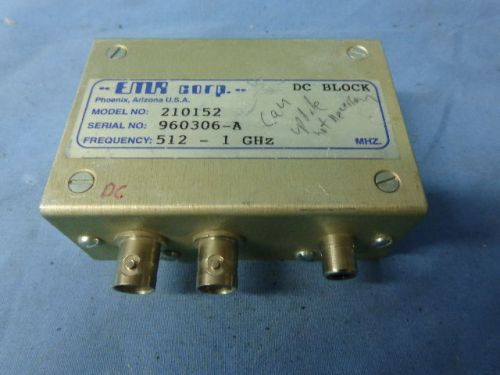 EMR Corp Radio Repeater DC Block Model 210152  freq 512 - 1 Ghz #N