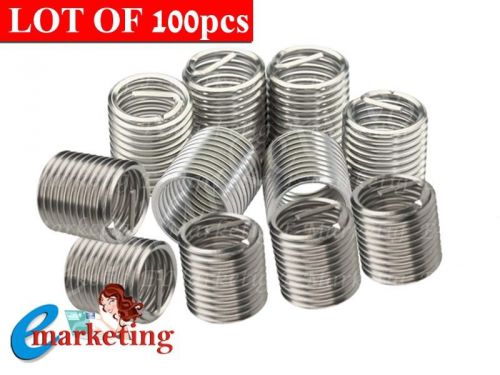 LOT OF 100PCS HELICOIL STAINLESS STEEL THREAD REPAIR INSERT M-8 X2D HI QUALITY