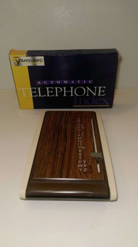 Vanguard Automatic Telephone Index in Imitation Wood Grain Finish Telephone Addr