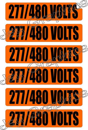 277 / 480 volt voltage &amp; conduit markers | stickers | decals | labels electrical for sale