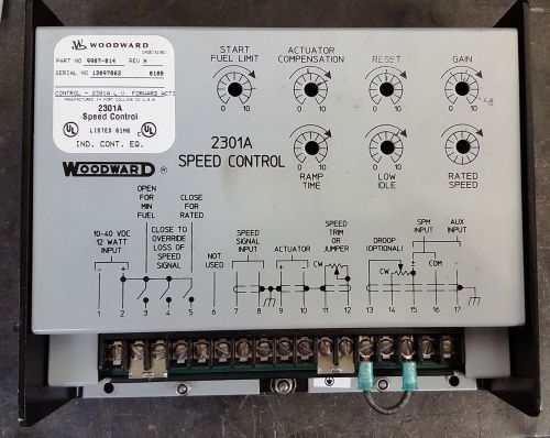 Woodward 2301 Governor Speed Control 9907-014 Used