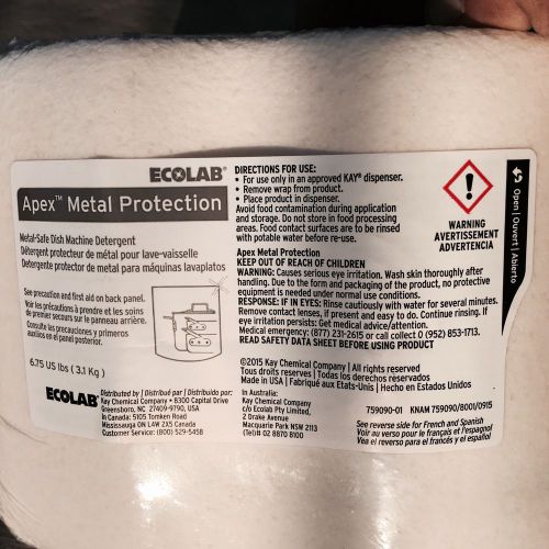 ECOLAB APEX METAL PROTECTION 6.75 LB