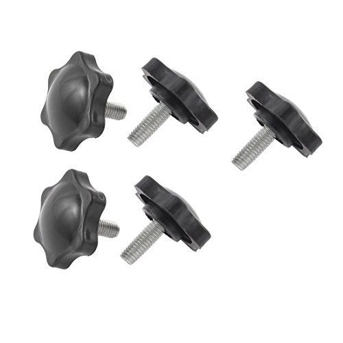 uxcell 5pcs M6 x 16mm Male Thread Star Shaped Head Clamping Screw Knob