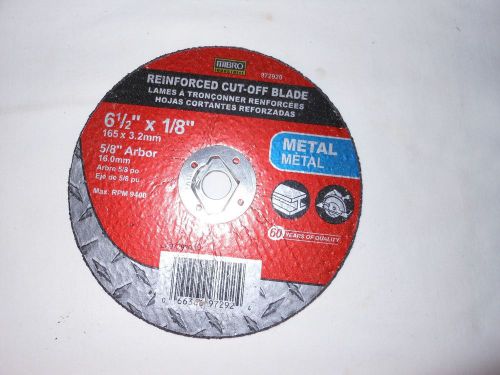 Metal Cutting Reinforced Cut Off Wheel Saw Blade 6 1/2&#034; x 1/8, 5/8&#034; Arbor