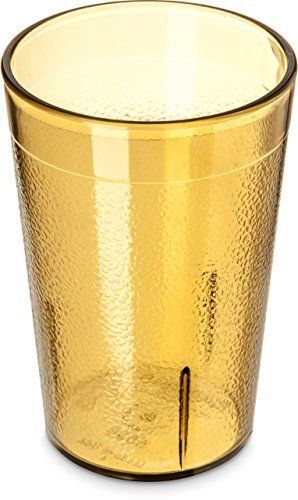 Carlisle 552613 stackable shatter-resistant plastic tumbler, 8 oz., amber case for sale