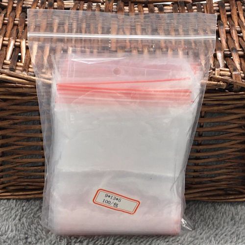 100Pcs 9*13CM Transparent Food Phone Card Valve Hermetic Bag Zip Lock Plastic