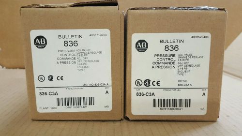 Allen Bradley Pressure Switch  836-C3A (Lot of 2)