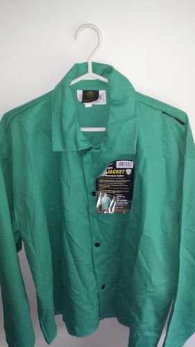 Nwt tillman 6230 30&#034; 9 oz. green fire resistant xxxl (3xl) cotton welding jacket for sale