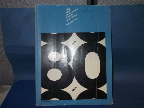 QTY-1 INTEL 8080 DATABOOK &amp; users MANUAL VINTAGE 1975 COLLECTIBLE RARE LAST ONE