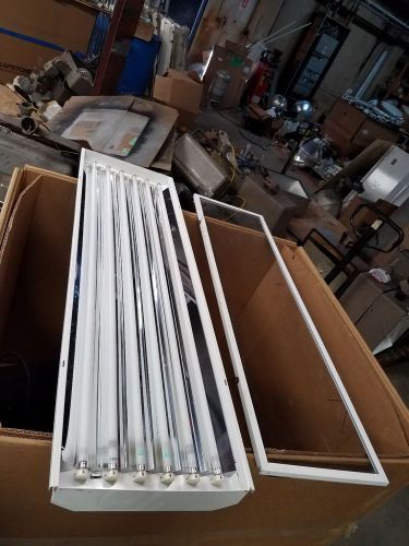 Used lsi fluorescent lighting 6 lamp t5 54 watt ho bulbs120-277 volt light for sale