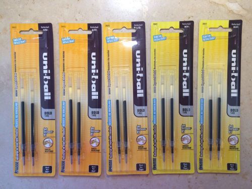 Lot of 5 2-Packs UNI-BALL Jet Stream RT Black Bold 1.0 MM 10 Pen Refills 35972