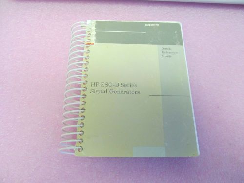 AGILENT HP ESG-D SIGNAL  GENERATORS QUICK REFERENCE GUIDE,E4400-90083