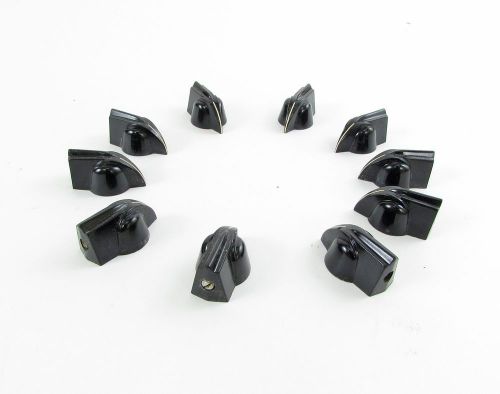 * Lot of 10 * Black H.H. Smith Lever Knobs with Set Screws 2223 for 1/4&#034; Shaft