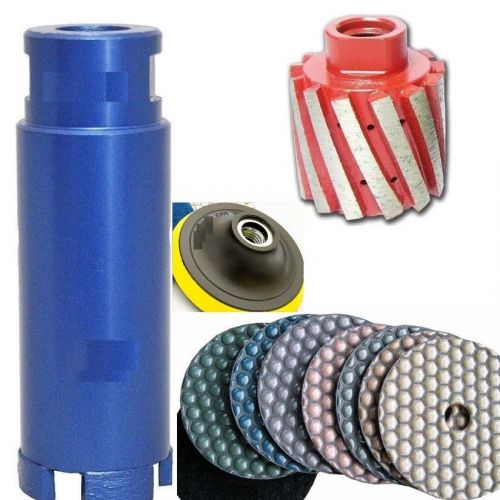 2&#034; zero tolerance diamond drum core drill bit granite concrete dry polishing pad for sale