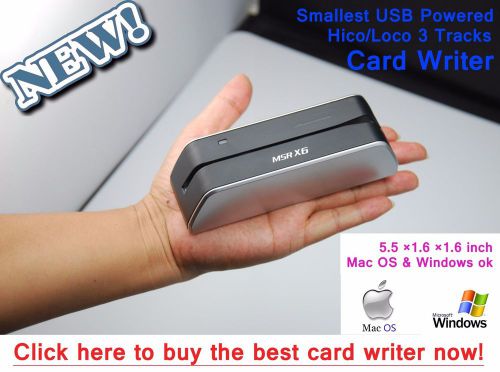 MSR-X6 Smallest Bank Credit Card Reader Writer Magnetic Stripe Encoder MSR606