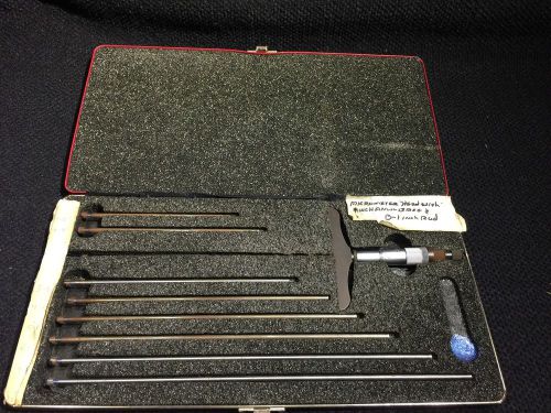 STARRETT NO. 445 GAGE DEPTH, 0-9&#034;, W CLASPING CASE, USA