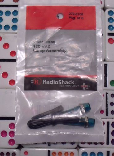 Radioshack Green neon lamp 12 vac X 2