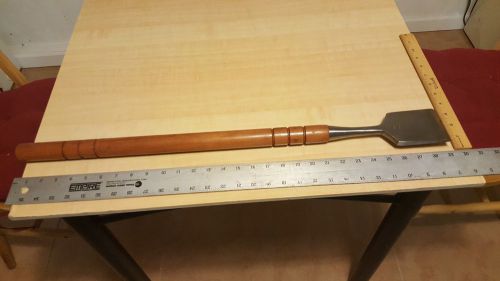 Ice Carving Chisel, Straight, 3&#034;, JB Prince, Carbon Steel, Oak Handle, Japan