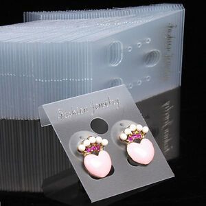 Clear Professional.Type Plastic Earring Ear Studs Holder Display Hang Cards  L~~