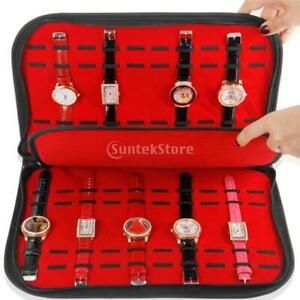 Watches Storage Display Box Case Zipper Bag Holder