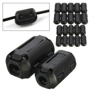 10Pcs Black Cable Wire Clamp Clip RFI EMI EMC Noise Filters Ferrite Cor C N