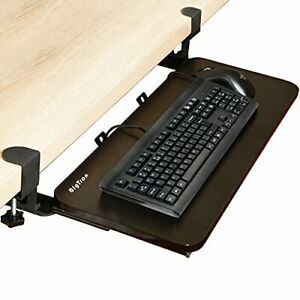 BigTron Clamp Keyboard Tray 26” x 10” Ergonomic Sliding Under Desk Keyboard a...