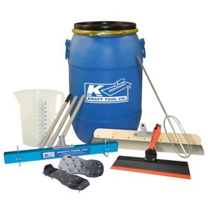 Self-Leveling Installation Kit 24 in. Gauge Rake Polyethylene Barrel (7-Piece)