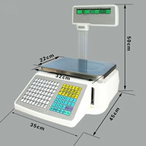 Digital Price Computing Scale with Thermal Label Printer 30lbs Capacity Four-win