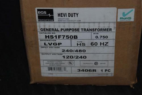 New sola hevi-duty transformer hs1f750b .750kva 240/480v - 120/240v raintight for sale