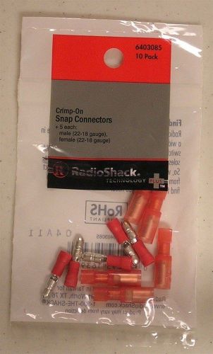 RadioShack® Insulated Crimp-On Snap Connectors 10-Pack 6403085