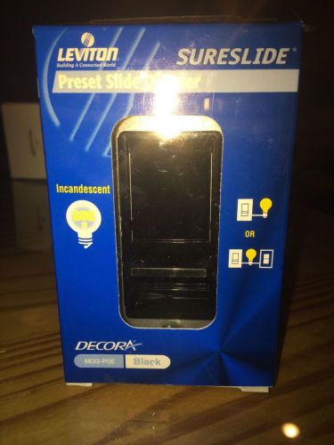 NEW leviton superslide 6633-POE (black) dimmer