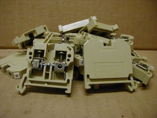 Weidmuller SAK6/35 Terminal Blocks, 750 Volt, Din Rail Mount, Lot of 20