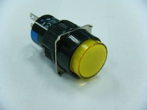 (2)push button switch 250vac 3a 3 pin yellow 1no 1nc contact 16mm hole momentary for sale