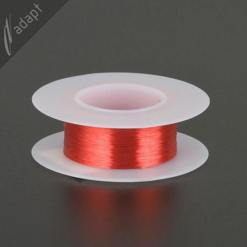 Magnet Wire, Enameled Copper, Red, 38 AWG (gauge), 130C, ~1/16 lb, 1210 ft