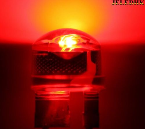 New 5 pcs 0.5w strawhat 8mm 140° power red led 100kmcd for sale