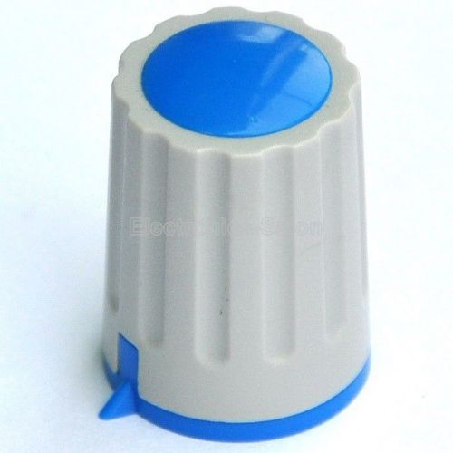 5x High Quality Knob, Gray-Blue, for 6mm 18 Teeth Shaft Pots.