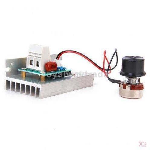 2x SCR Voltage Regulator Motor Speed Controller Dimmer Thermostat 10000W AC220V