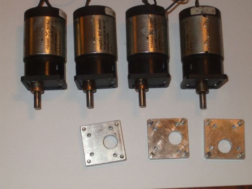 4 x Maxon 41-040.038-00.00-147 Swiss DC Gear Motor 38 rpm 12 vdc