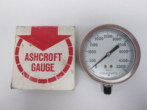 New ashcroft 1009b pressure 0-5000scfh 3-1/2in face 1/4in npt gauge d298472 for sale