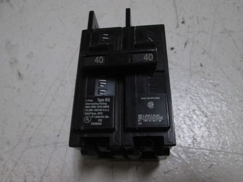 SIEMENS BQ2B040 CIRCUIT BREAKER *USED*