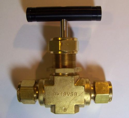 Swagelok B-18VS8   1/2 ”  Brass Integral Bonnet Needle Valve New - SALE